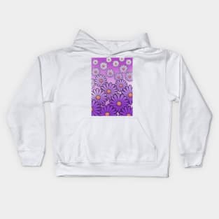 purple daisy flowers Kids Hoodie